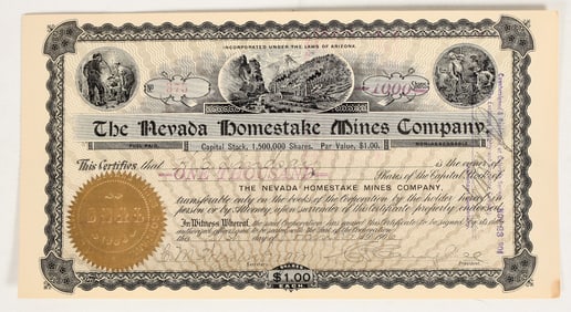 The Nevada Homestake Mines Co. Stock [200646]