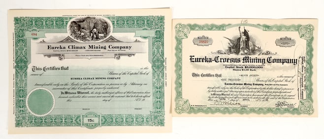 Eureka Nevada Mining Stocks. [200194]