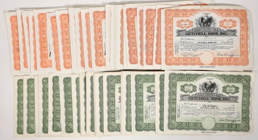 Getchell Mine Stocks, 100, 2 Different [194628]