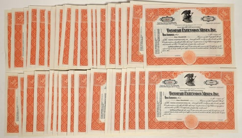 Tonopah Extension Mines Stocks, Blank (approx. 400) [198940]