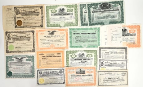 Nevada Mining Stock Certificate Collection (18) [198231]
