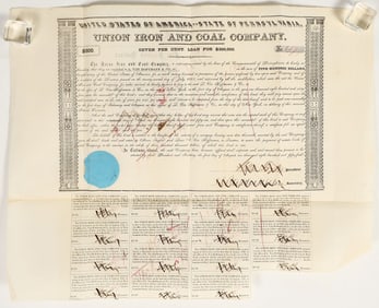 Union Iron And Coal Co. Bond [200227]