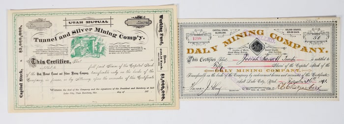 Utah Mining Stock Pair: Daly MC and Utah Mutual Tunnel & SMC [200872]