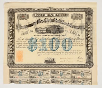 RN Montgomery and West Point Rail Road Co. Bond [200164]