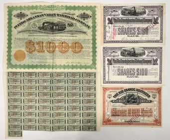 Colorado Railroad Stocks and Bond Group (4) [200853]