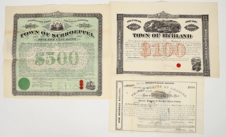 Three Different New York Railroad Bonds [202564]