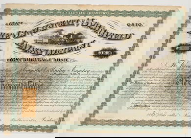 RN  The Cincinnati and Springfield Railway Co. Bond [200160]