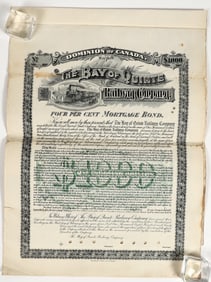 The Bay of Quinte Railway Co. Bond [201947]