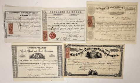 Eastern U.S. Railroad Stocks, Civil War Era [192651]