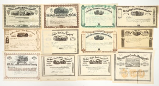 Midwest Railroad Stock Collection (13) [202565]