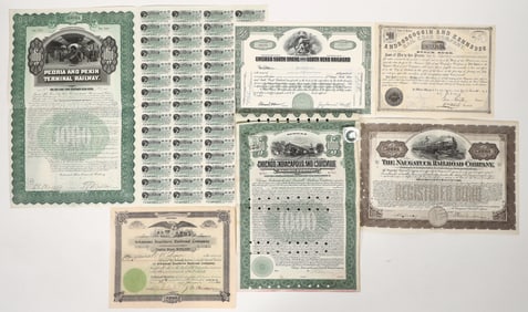 US Railroad Stocks and Bonds, 6, 1857-1958 [192584]