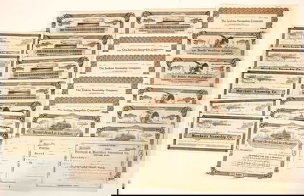Steamship Stocks, 6 Different, 30 Total [191021]