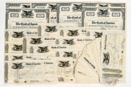 Bank of America Stock Certificates. [199926]