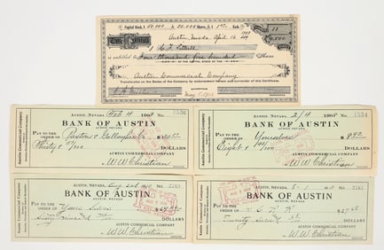Austin Commercial Company Stock & Checks [202674]