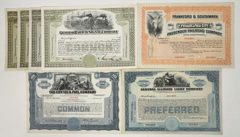 Hamilton Bank Note Specimen Stock Collection (7) [200833]