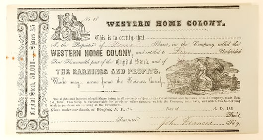 Western Home Colony Stock, c. 1850's [189825]