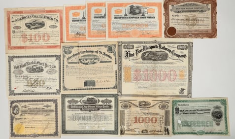 Early US Stock Variety Collection (Railroad, Navigation, Industrial) [200823]