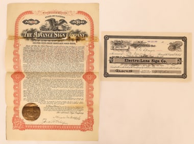 Sign Company Stock and a Bond [177126]