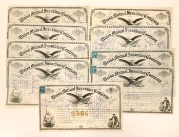 Union Mutual Insurance Stocks, 8, c. 1865-75 [191091]