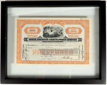 North American Light & Power Company Stock Certificate c. 1929 [200962]