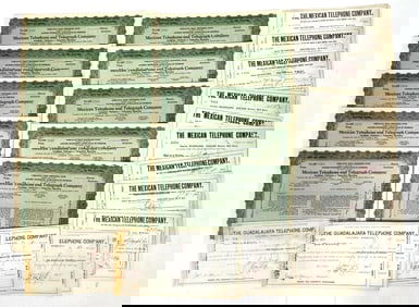 Mexico Telephone Stocks, 4 Different with Dupes [189824]