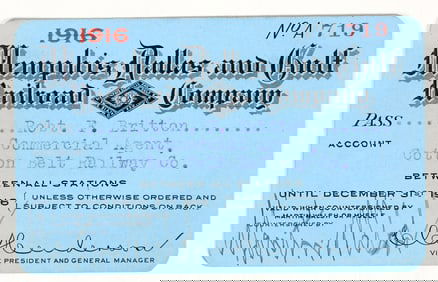 Memphis, Dallas & Gulf Railroad Company Annual Pass [200802]