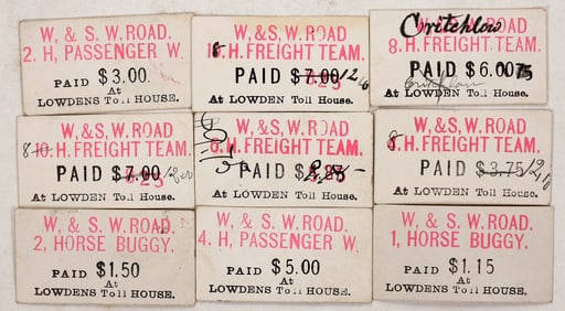Weaverville & Shasta Toll Road Tickets [195981]