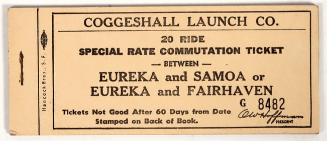 Ferry Ticket Book, Samoa Peninsula, CA [202576]