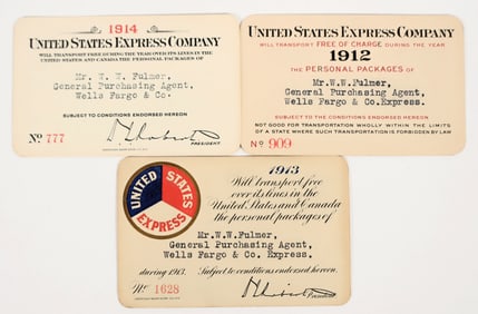 United States Express Company Frank Annual Passes, 1912-14 [202714]