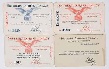 Southern Express Company Annual Frank Passes, 1915-17 [202719]