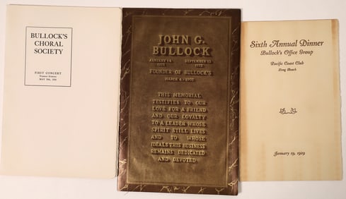 Bullock's Department Store Founder Ephemera [135937]