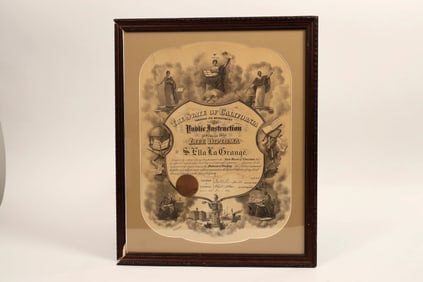 Artistic California Teaching Diploma, 1882 [190506]