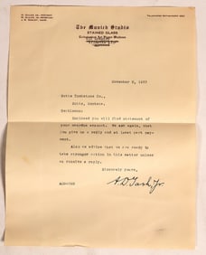 Munich Studio Stained Glass Letterhead, 1933 [177666]