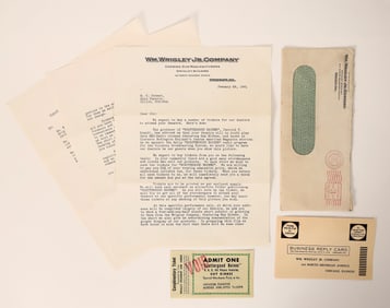Wrigley Gum Letterhead and Advertising Cover, 1941 [189158]