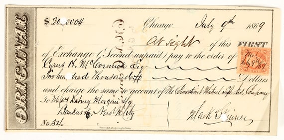 First of Exchange to Cyrus  McCormick [201405]