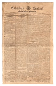 Columbian Centinel Newspaper  [201392]