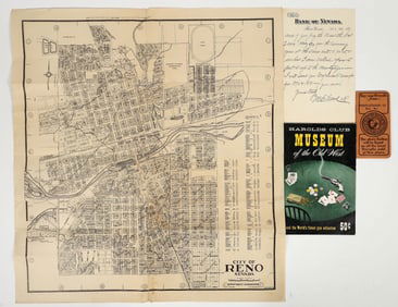 Reno, Nevada Ephemera Group (Map, Museum Brochure, Etc.) [202677]