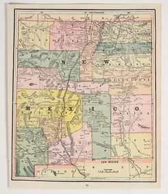 Antique Map of New Mexico Territory by George F. Cram, 1897 [201362]