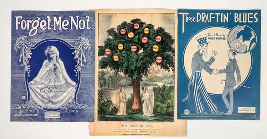Currier & Ives Hand painted Advertising Plus [196434]