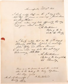 Wedding Announcements 1848 Cadiz, Ohio [187322]