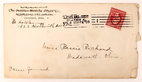 Letter from Votteler-Hetche Organ Co. 1909 [188035]