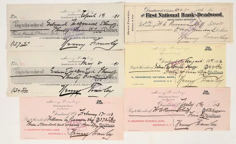 Deadwood 1890s Sheriff Check Collection [202454]