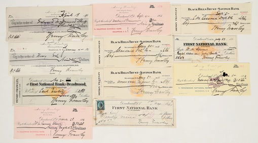 Deadwood Dakota Territory Check Collection (RN, Sheriff, Chinese) [202455]