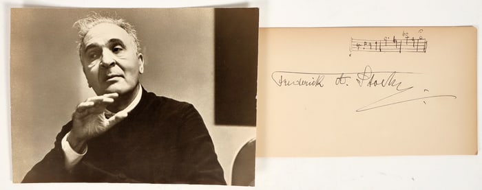 Photograph of Conductor Bruno Walter with Unknown Composer's Autograph [2] [198424]