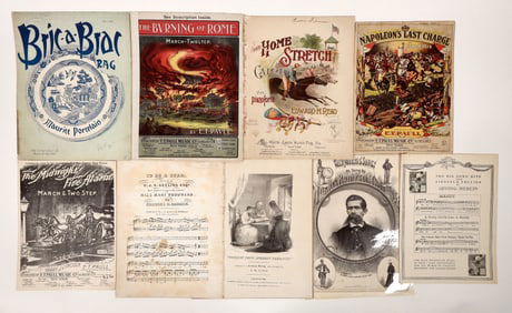 Misc. Vintage Sheet Music, c1800s-1915 (9) [191437]