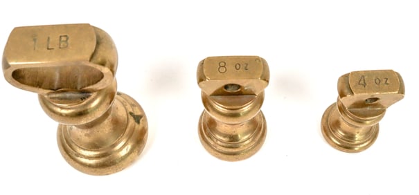 Brass Balance Scale Weights Trio [190632]
