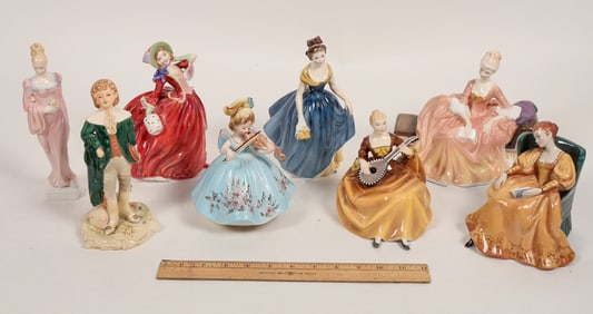 Royal Doulton Figurines, Etc., c1960s-70s (8) [191820]