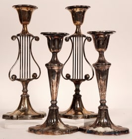 Silver Plate Candelabras 2 Pairs [183716]