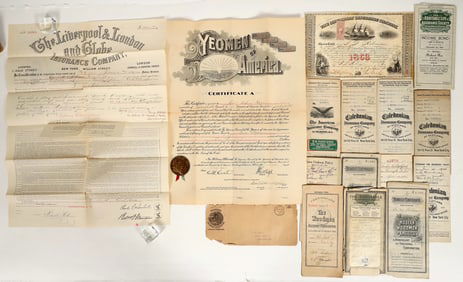 Misc. Insurance Documents, 1863-1930 [199541]