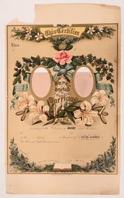 Marriage Certificate Display from 1885 [180143]
